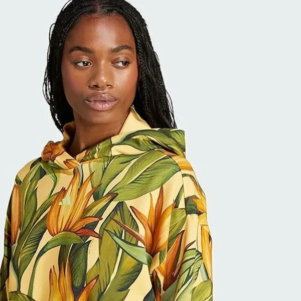 Sieviešu Sporta Krekls ar Kapuci Adidas FARM HOODIE JD6282 Dzeltens