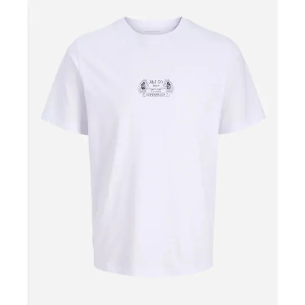 Vyriški marškinėliai su trumpomis rankovėmis Jack & Jones JORRETRO TEE SS CREW NECK SMU 12288009 Balta