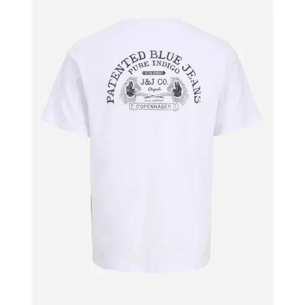 Vyriški marškinėliai su trumpomis rankovėmis Jack & Jones JORRETRO TEE SS CREW NECK SMU 12288009 Balta