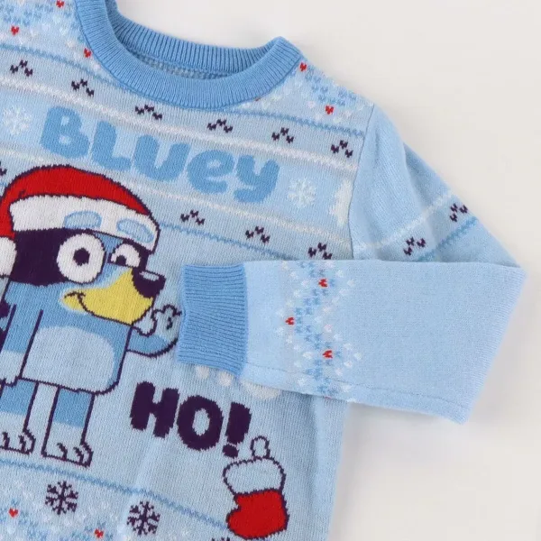 Uniseksinis megztinis Bluey Christmas Šviesiai mėlyna