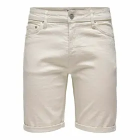 Vyriški Šortai Only & Sons Onsply 9296 Ecru Rusvai gelsva