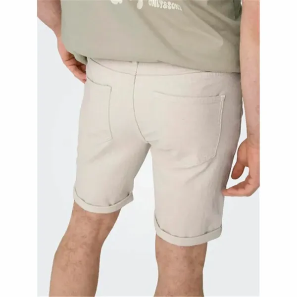Vyriški Šortai Only & Sons Onsply 9296 Ecru Rusvai gelsva