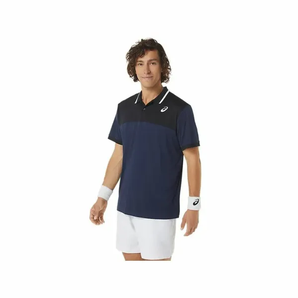 Vyriški polo marškinėliai su trumpomis rankovėmis Asics Court Tamsiai mėlyna