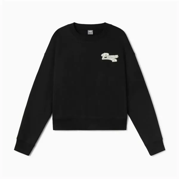 Sieviešu Sporta Krekls bez Kapuča Puma Puma Script Crew Fl Mujer