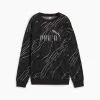 Sieviešu Sporta Krekls bez Kapuča Puma Essentials+ Animal Aop Crew Fl Mujer Melns