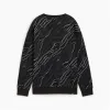 Sieviešu Sporta Krekls bez Kapuča Puma Essentials+ Animal Aop Crew Fl Mujer Melns