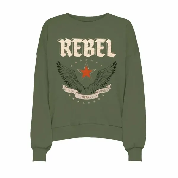 Moteriškas džemperis be gobtuvo Only Onllayla L/S Wings O-Neck Mėlyna