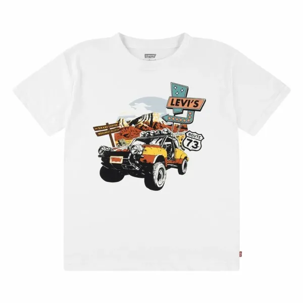 Детский Футболка с коротким рукавом Levi's Lvb Day Trip Белый