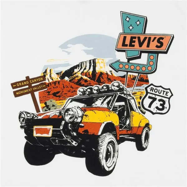Детский Футболка с коротким рукавом Levi's Lvb Day Trip Белый