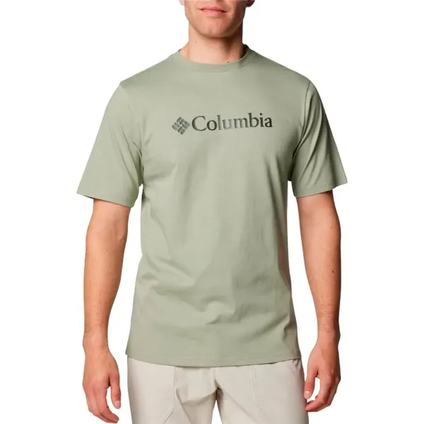 Vyriški marškinėliai su trumpomis rankovėmis Columbia Csc Basic Logo Žalia