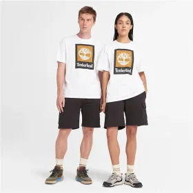 Vyriški marškinėliai su trumpomis rankovėmis Timberland Stack Logo Colored Balta