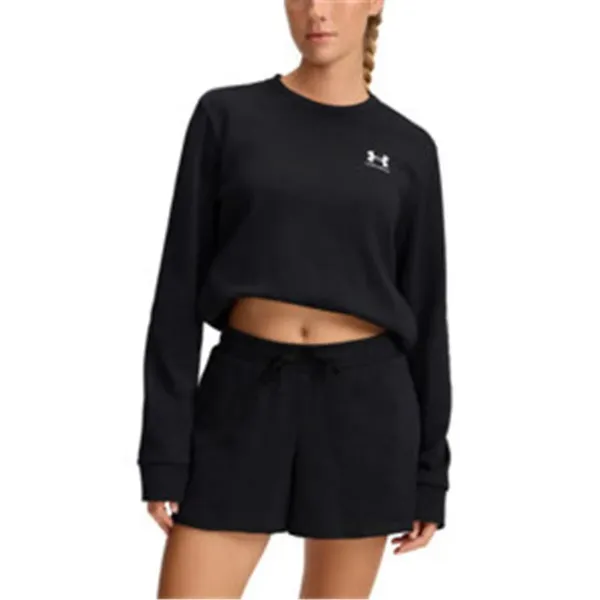 Moteriškas džemperis be gobtuvo Under Armour Rival Terry Crew Juoda
