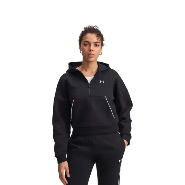 Moteriškas džemperis su gobtuvu Under Armour Rival Flc Piped Hz Juoda