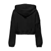 Švarkas Only Onlscarlett Ls Elastic Zip Hood Swt Noos Juoda