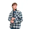 Vyriški marškiniai su ilgomis rankovėmis Jack & Jones Jjzac Teddy Overshirt Ls Tamsiai mėlyna