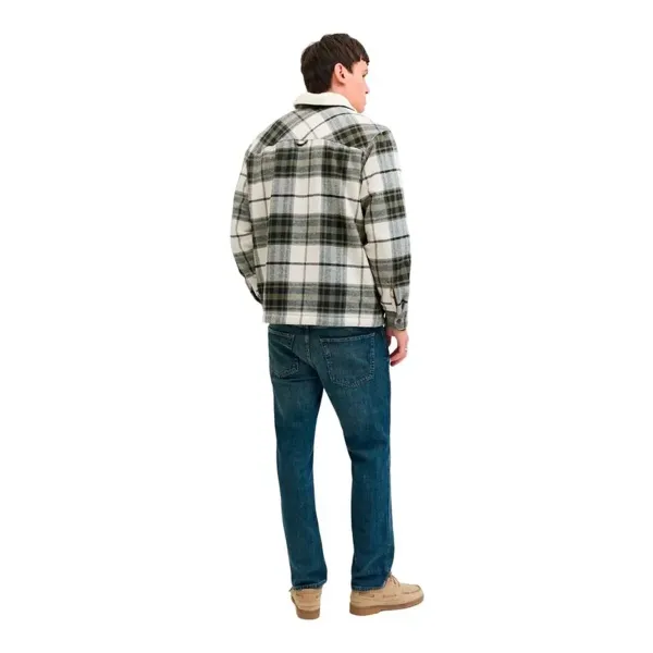 Vyriški marškiniai su ilgomis rankovėmis Jack & Jones Jjzac Teddy Overshirt Ls Alyvuogių aliejus