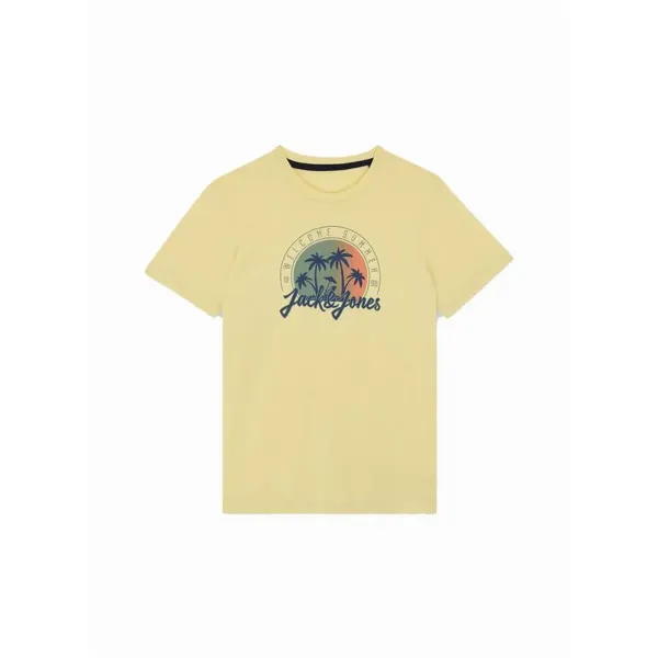 Vaikiška Marškinėliai su trumpomis rankovėmis Jack & Jones Jjsummer Smu Vibe Ss Crew Geltona