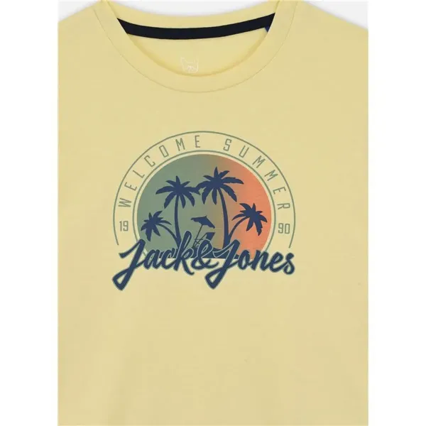 Vaikiška Marškinėliai su trumpomis rankovėmis Jack & Jones Jjsummer Smu Vibe Ss Crew Geltona