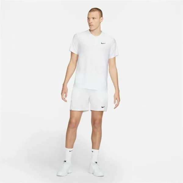 Vyriški polo marškinėliai su trumpomis rankovėmis Nike Court Dri-Fit Advantage Balta