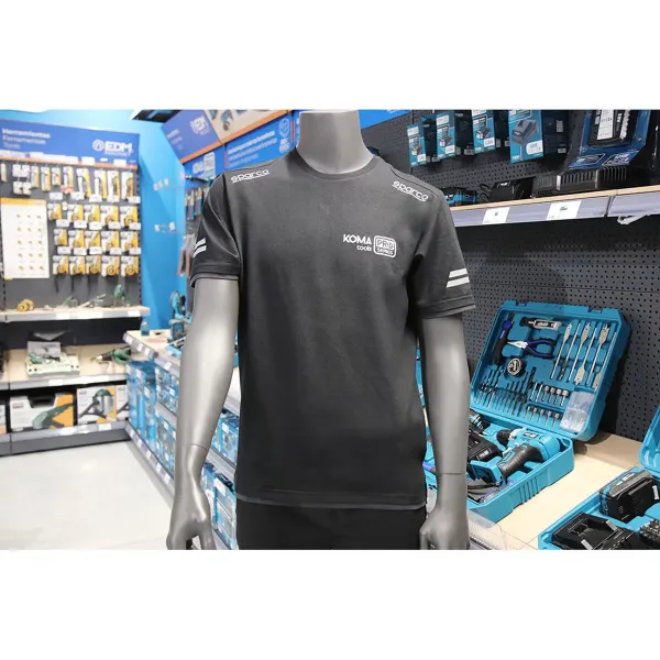 Men’s Short Sleeve T-Shirt Sparco Koma Tools 02416nrgs Black