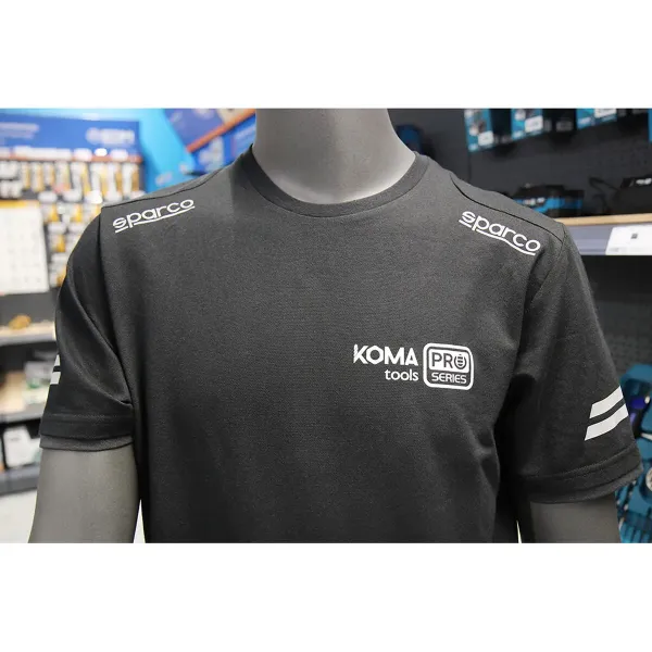 Men’s Short Sleeve T-Shirt Sparco Koma Tools 02416nrgs Black