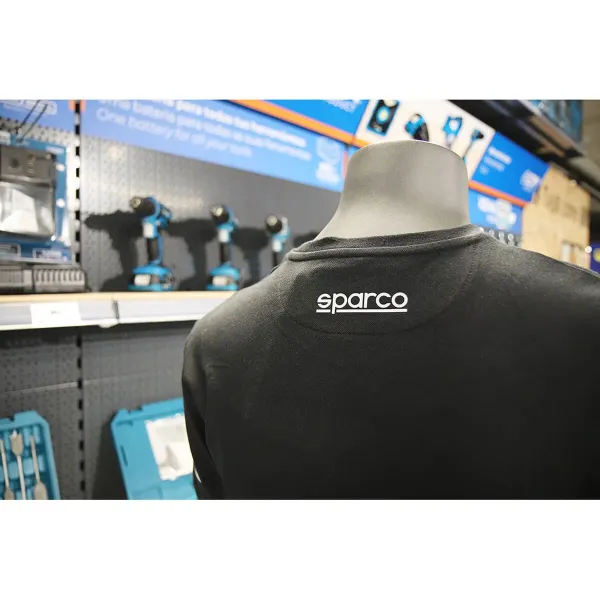 Men’s Short Sleeve T-Shirt Sparco Koma Tools 02416nrgs Black