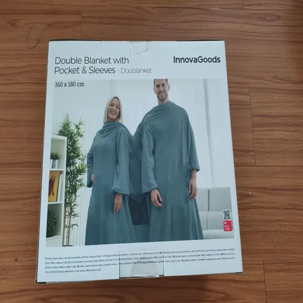 Antklodė su dviem rankovėmis su centrine kišene Doublanket InnovaGoods