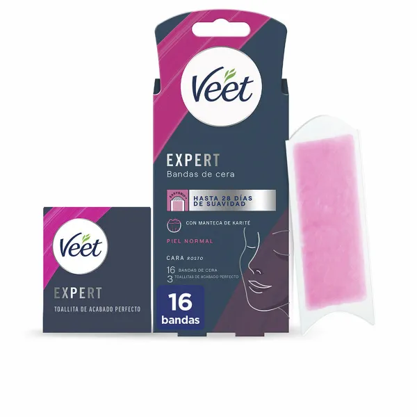 Näokarvade eemaldusribad Veet Expert (16 Ühikut)