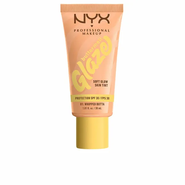 Tonējošs Līdzeklis Aizsardzībai pret Sauli NYX BUTTERMELT GLAZE Nº 01-Whipped Butta Spf 30 30 ml