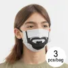 Higieninė daugkartinio naudojimo audinio kaukė Beard Luanvi M dydis Pakuotėje yra 3 vienetų
