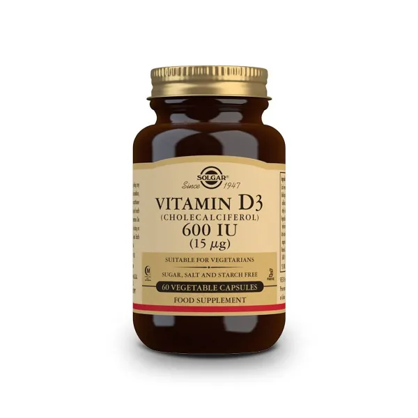 Vitamin D3 (Cholecalciferol) Solgar 600 iu 60 Capsules — Buy Online | Perfume Bright Lab