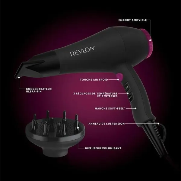 Föön Revlon RVDR5251 Must / Roosa Kuld 2000 W