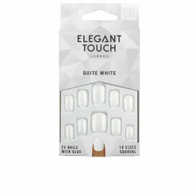 Tekokynnet Elegant Touch Polished Colour Pyöristetty Quite White 24 Kappaletta (48 uds)