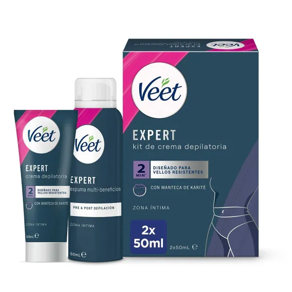 Parranajosetti Veet Expert Hiusten poisto Bikiniraja / intiimialueet 2 Kappaletta