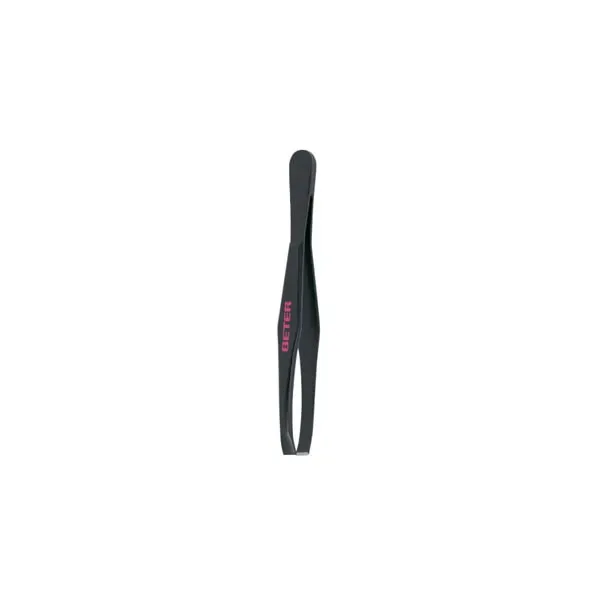 Beter Black Coated Steel Straight Tip Tweezers