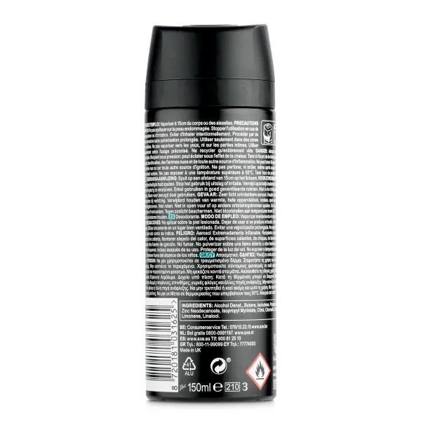 Suihkedeodorantti Axe Apollo 150 ml 3 Kappaletta