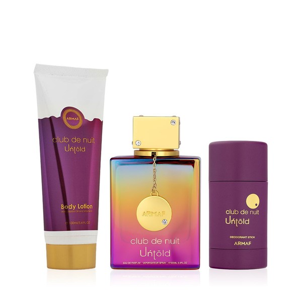 Armaf Club de Nuit Untold EDP 105 мл + DST 75 г + BL 100 мл (унисекс)