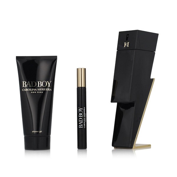 Carolina Herrera Bad Boy EDT 100 ml + EDT MINI 10 ml + SG 100 ml (man) — Buy Online | Perfume Bright Lab