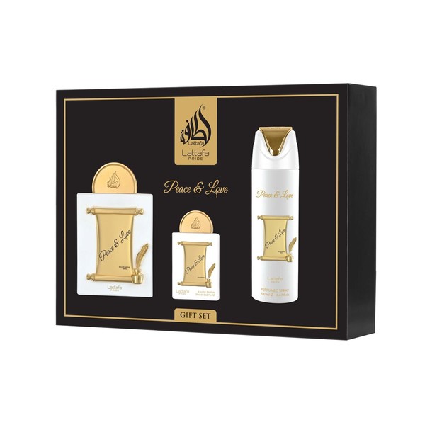 Lattafa Pride Peace & Love EDP 100 ml + EDP 20 ml + DIO VAPO 200 ml (unisex)