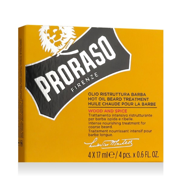 Proraso Wood and Spice Hot Parta hoito öljy 4 x 17 ml