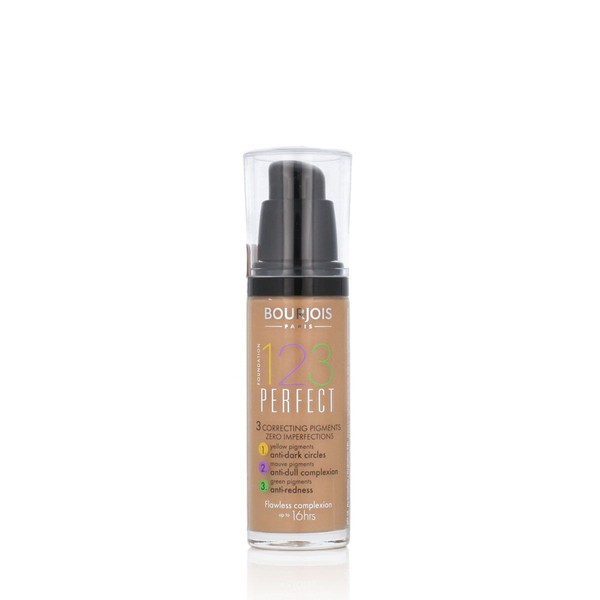 Bourjois Paris 123 Perfect Foundation 16 Hour SPF 10 (55 Dark Beige) 30 ml — Buy Online | Perfume Bright Lab