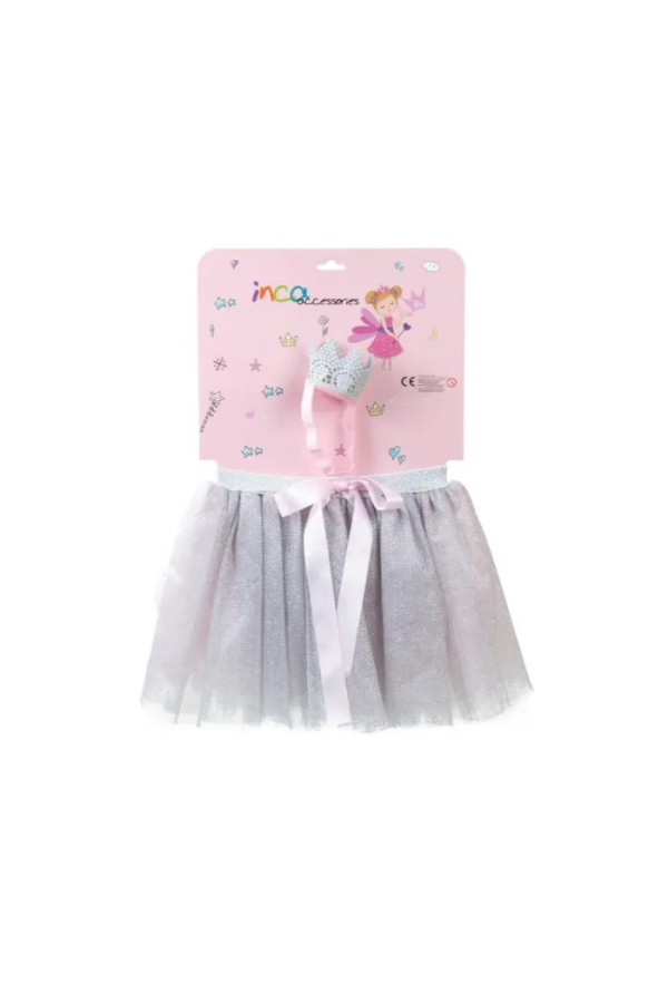 Inca Silver Tutu + Ribbon With Crown