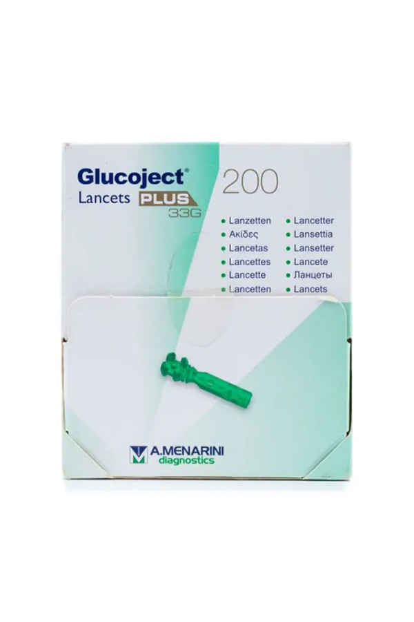 Menarini Glucoject 200 Lancets Plus 33g