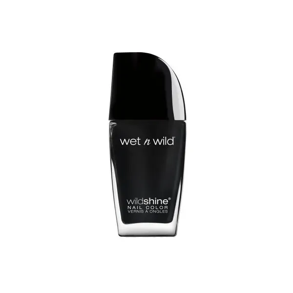 Wet N Wild Wild Shine Nail Color E485D Black Creme 