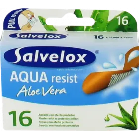 Salvelox Aqua Resist Aloe Vera Adhesive Dressing 16 Uts