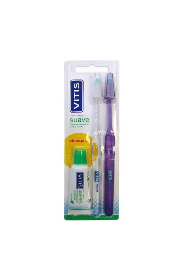 Pack Vitis Soft Toothbrush 2U Vitis Toothpaste 15ml Free