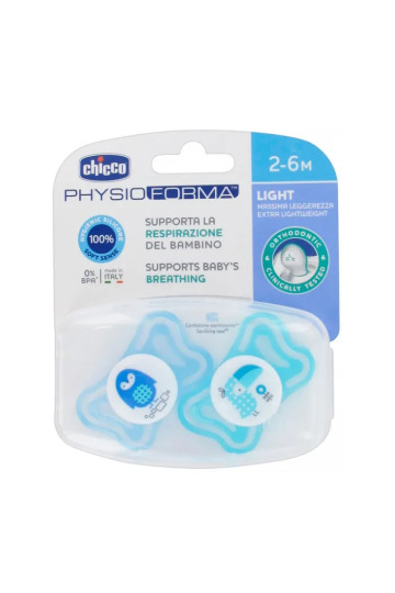 Chicco Pacifier Physio Light Blue 2-6M 2U