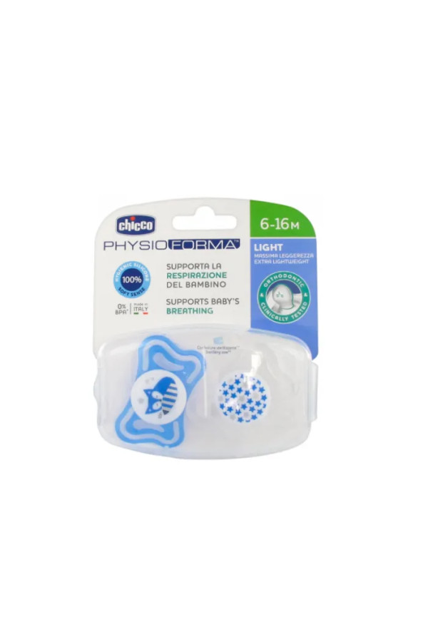 Chicco Pacifier Physio Light Blue 6-16M 2U