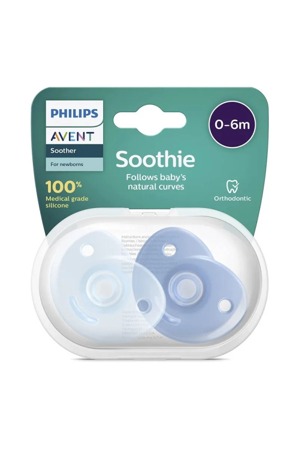 Avent Soothie Pacifier 100% Silicone Blue 2U