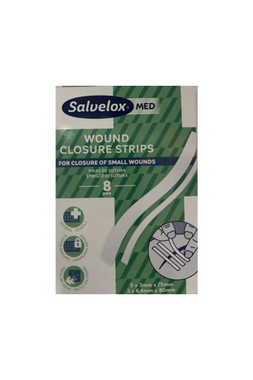 Salvelox Suture Strips 8 Pcs Assorted